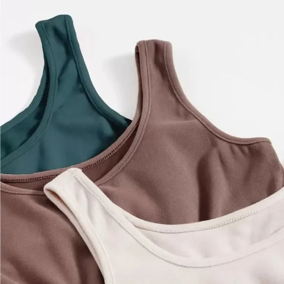 3 set of Stylish Tank and Shorts Set in Neutral Tones/XL/ - Picture 4 of 5